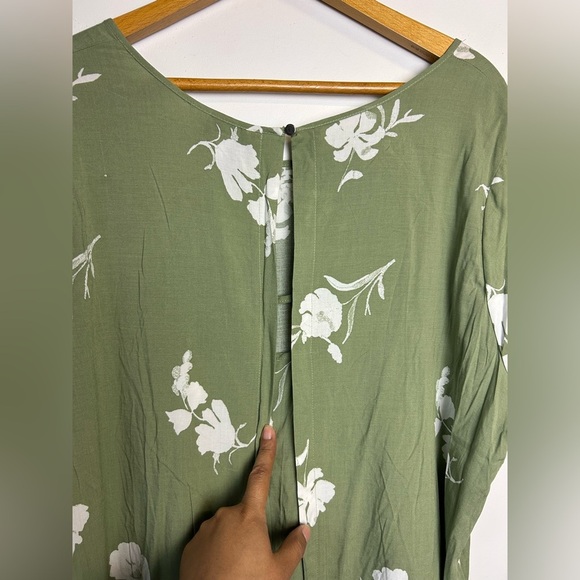 Prescott New York Top Blouse plus Size 2X green Floral Lightweight Comfortable - Picture 4 of 12